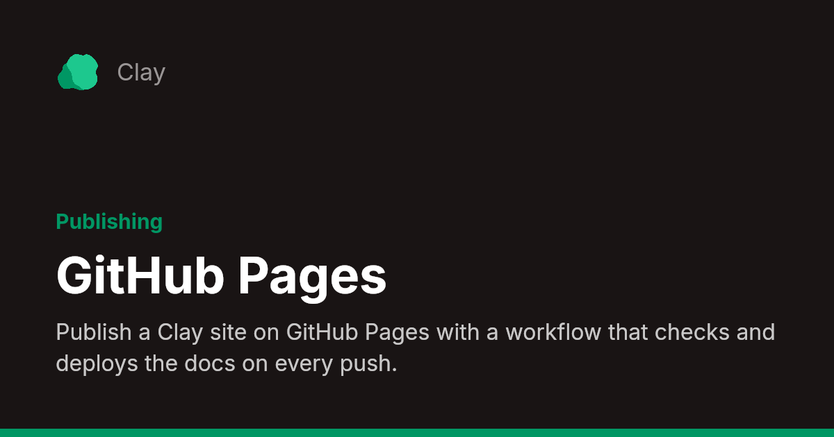 The social image of the GitHub Pages guide